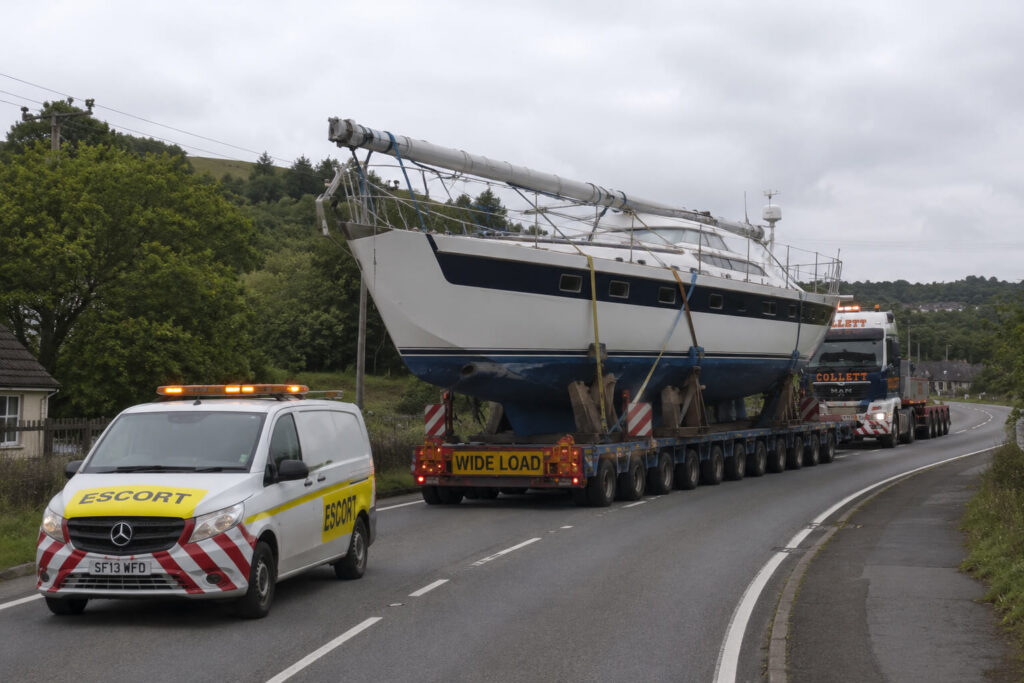 Wide Load Boat Transport with Escort